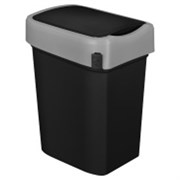 Бак для мусора SMART BIN 50л (430x330x630мм), с крышкой маятник (черный) 435290013 430729