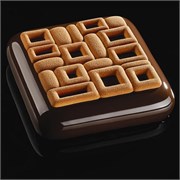 Форма для мороженого/суфле 3D TOP Майя 135х135мм h7мм, 90мл, 2 ячейки, силикон TOP01S 369267