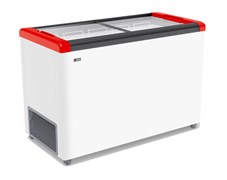 ЛАРЬ МОРОЗИЛЬНЫЙ GELLAR FG 400 С ПРЯМОЕ СТЕКЛО КРАСНЫЙ (ПРОПАН) 389350
