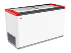 ЛАРЬ МОРОЗИЛЬНЫЙ GELLAR FG 500 С ПРЯМОЕ СТЕКЛО КРАСНЫЙ (ПРОПАН) 389353