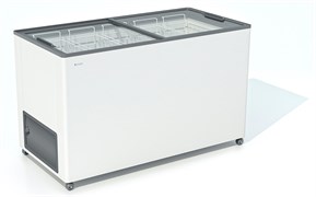 ЛАРЬ МОРОЗИЛЬНЫЙ FROSTOR F 400 С ПРЯМОЕ СТЕКЛО СЕРЫЙ (ПРОПАН) 398569