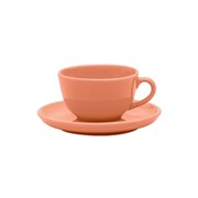 Пара чайная FLAT Shape APRICOT (чашка 200мл и блюдце 14см) Oxford 136080, AO04-1A03 404317