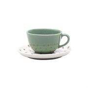 Пара чайная FLAT Shape SAMAMBAIA (чашка 200мл и блюдце 14см) Oxford 136232, AO04-1C01 404311