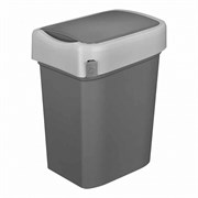 Бак для мусора SMART BIN 50л (430x330x630мм), с крышкой маятник (серый) 434258111 413468